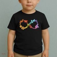Floral Neurodiversity Infinity Symbol Autism Awareness Toddler T-Shirt thumb 2