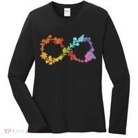 Floral Neurodiversity Infinity Symbol Autism Awareness Women's Long Sleeve Shirt thumb 0