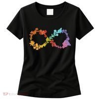 Floral Neurodiversity Infinity Symbol Autism Awareness Women's T-Shirt thumb 0