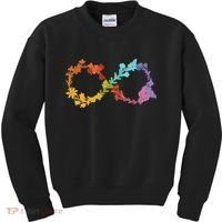 Floral Neurodiversity Infinity Symbol Autism Awareness Kids Sweatshirt thumb 0