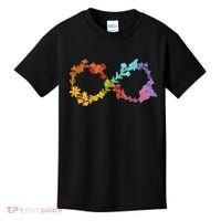 Floral Neurodiversity Infinity Symbol Autism Awareness Kids T-Shirt thumb 0