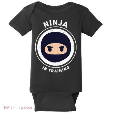 Funny Ninja In Training 1 Baby Bodysuit