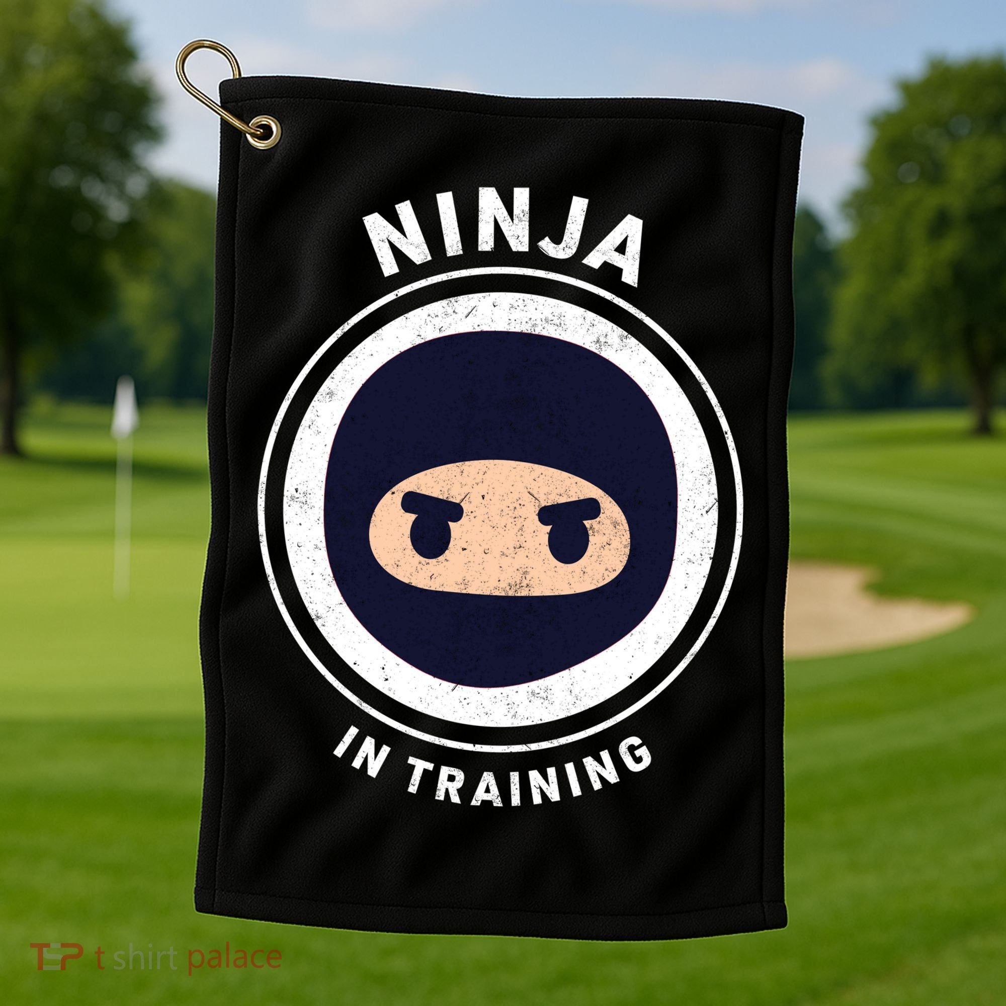 Funny Ninja In Training 1 Golf Towel