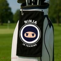 Funny Ninja In Training 1 Golf Towel thumb 2
