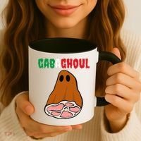 Funny New Jersey Slang Gabagool Spooky Halloween Gabaghoul Coffee Mug thumb 3