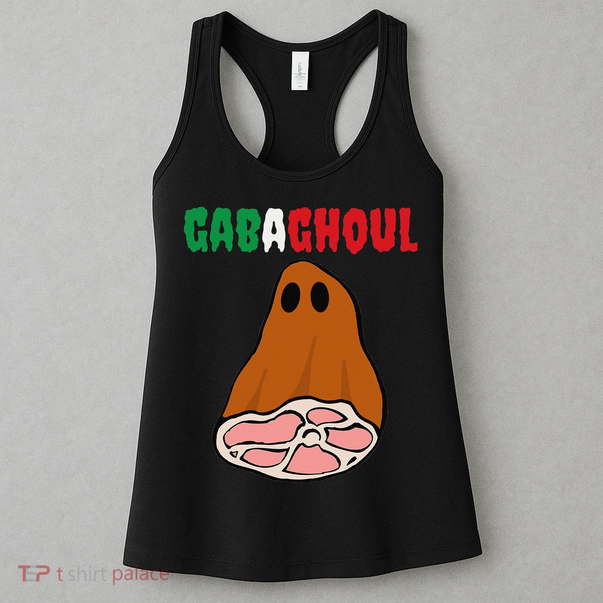 Funny New Jersey Slang Gabagool Spooky Halloween Gabaghoul Women's Tank Top