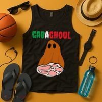 Funny New Jersey Slang Gabagool Spooky Halloween Gabaghoul Tank Top thumb 4