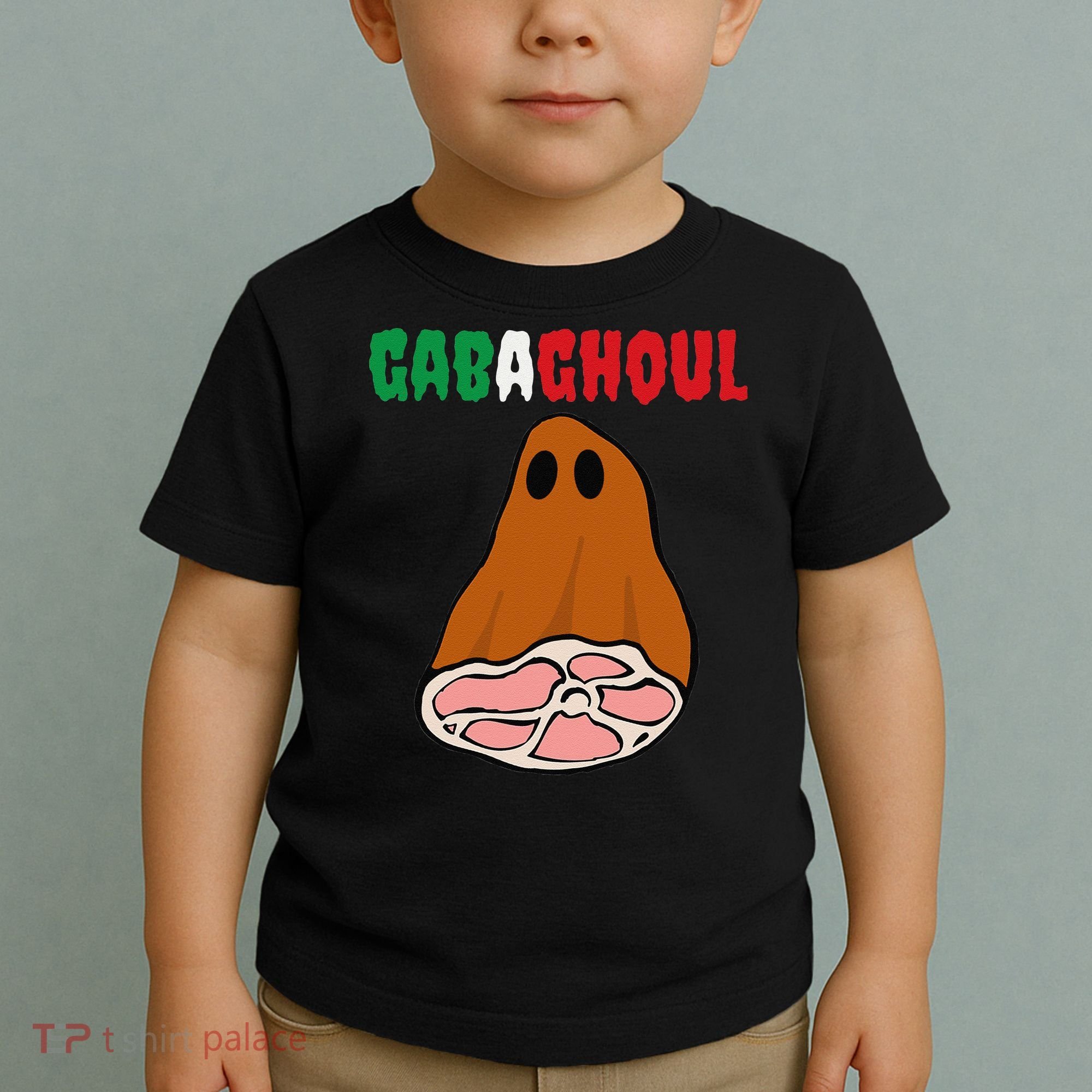 Funny New Jersey Slang Gabagool Spooky Halloween Gabaghoul Toddler T-Shirt