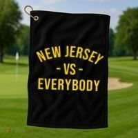 Funny New Jersey Vs Everybodys Gift Golf Towel thumb 1