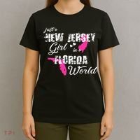 Funny New Jersey S Just A New Jersey Girl In A Florida T-Shirt thumb 4
