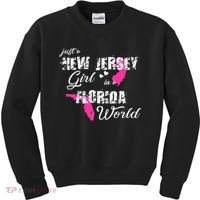 Funny New Jersey S Just A New Jersey Girl In A Florida Kids Sweatshirt thumb 0