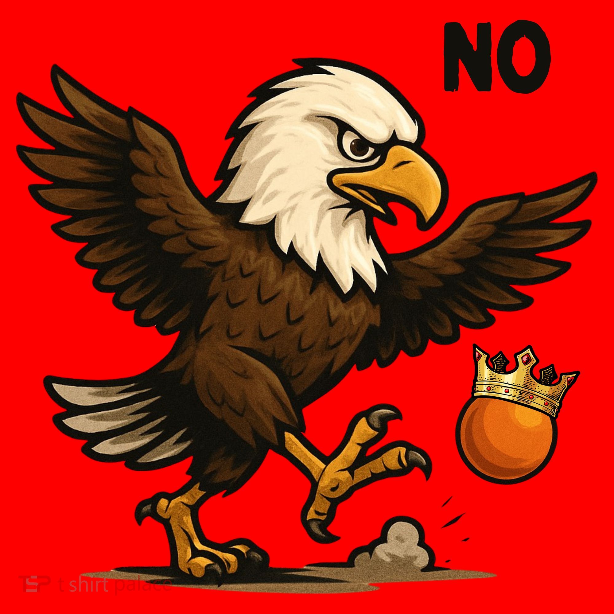 Funny No Kings In America Eagle Santa Hat