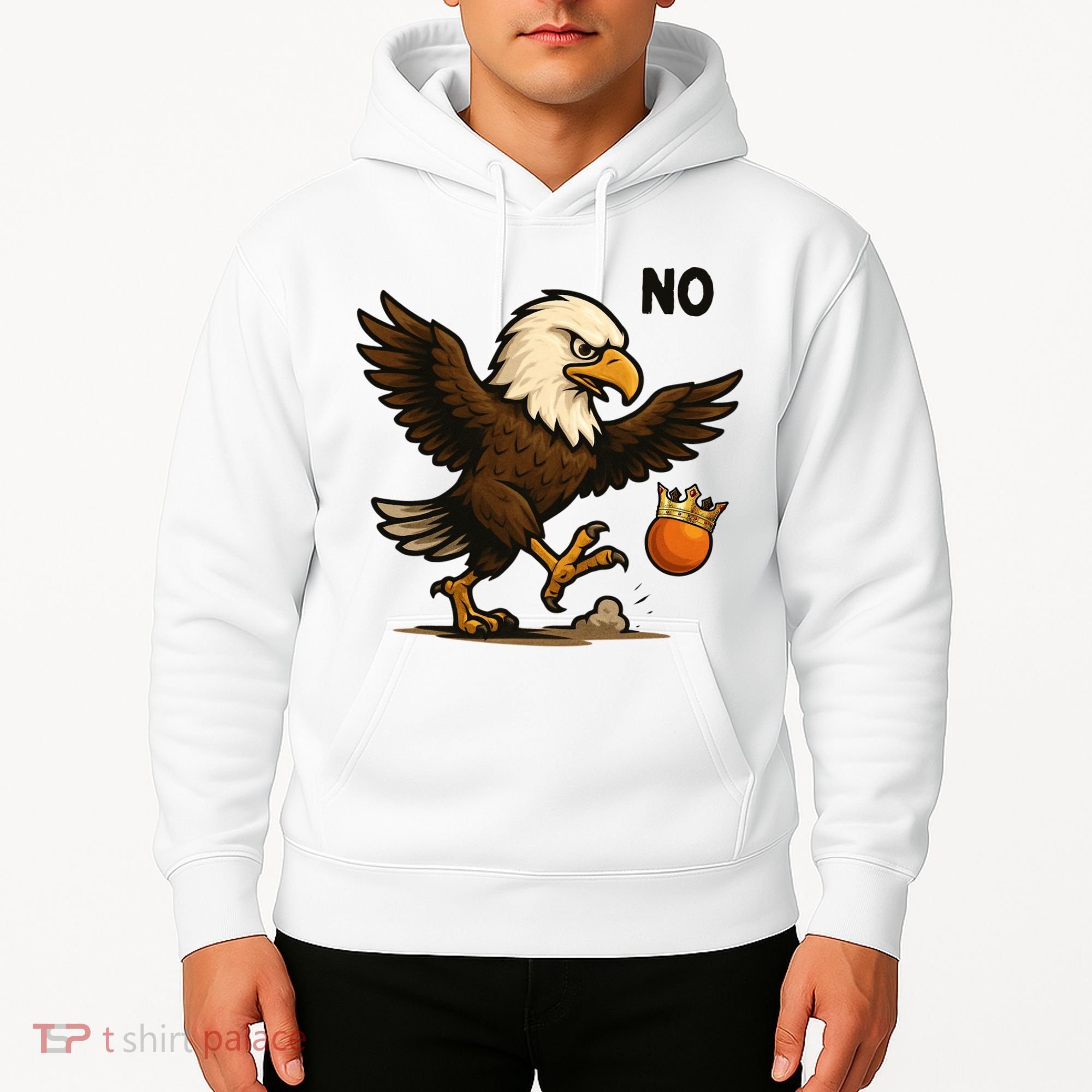 Funny No Kings In America Eagle Hoodie