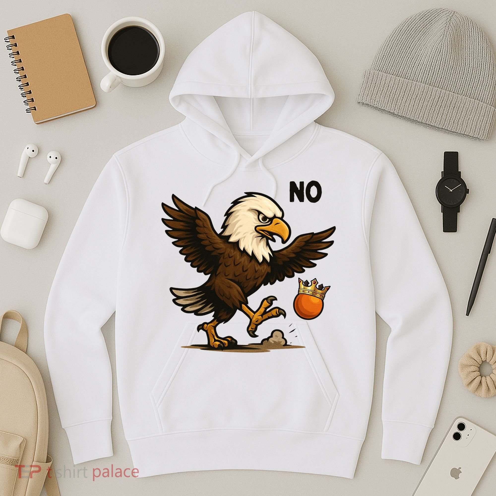 Funny No Kings In America Eagle Hoodie