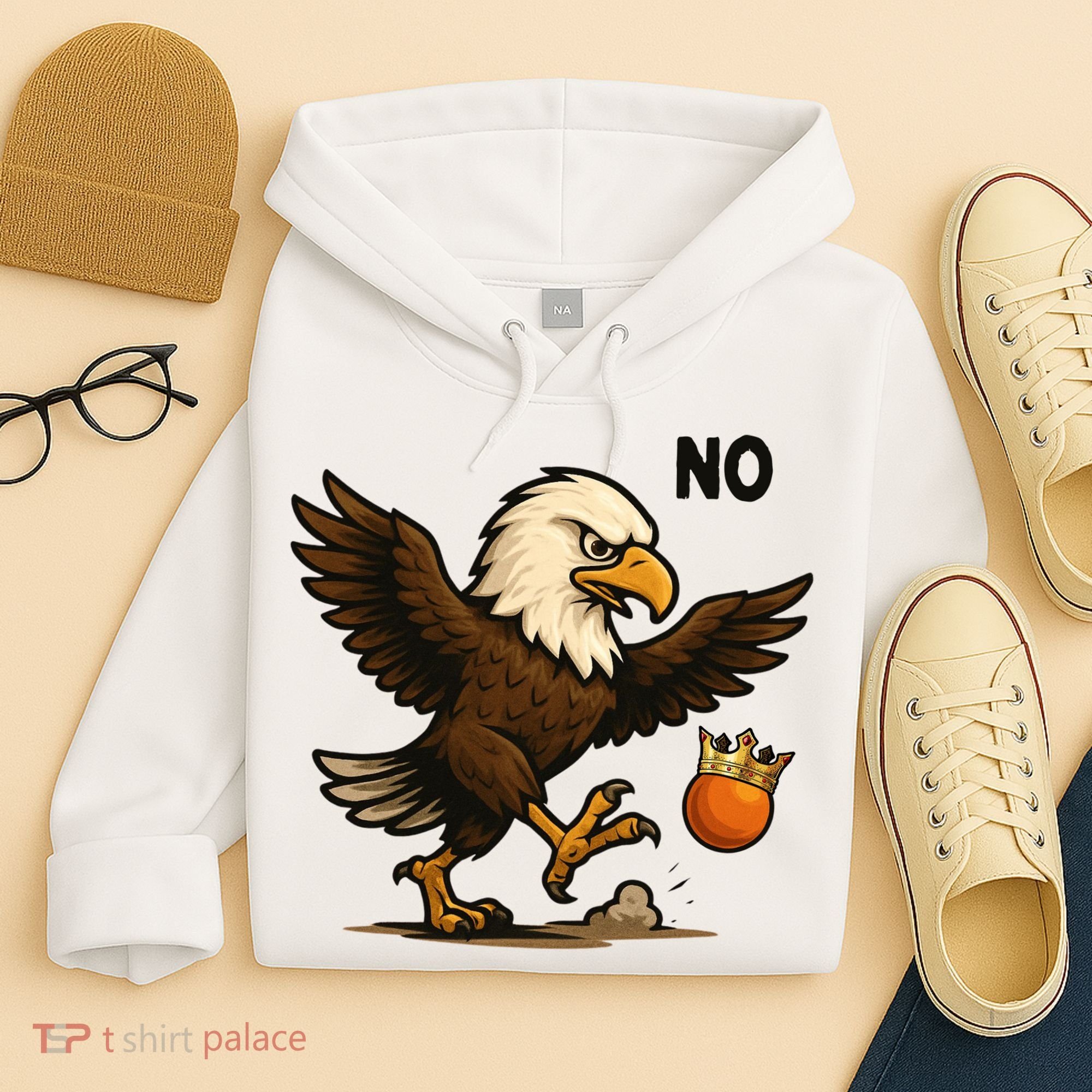Funny No Kings In America Eagle Hoodie
