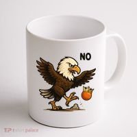Funny No Kings In America Eagle Coffee Mug thumb 1