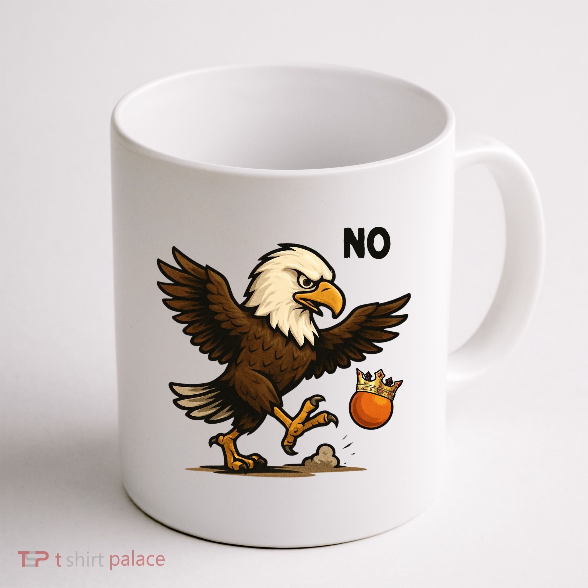 Funny No Kings In America Eagle Coffee Mug