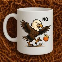 Funny No Kings In America Eagle Coffee Mug thumb 2