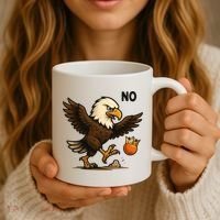 Funny No Kings In America Eagle Coffee Mug thumb 3