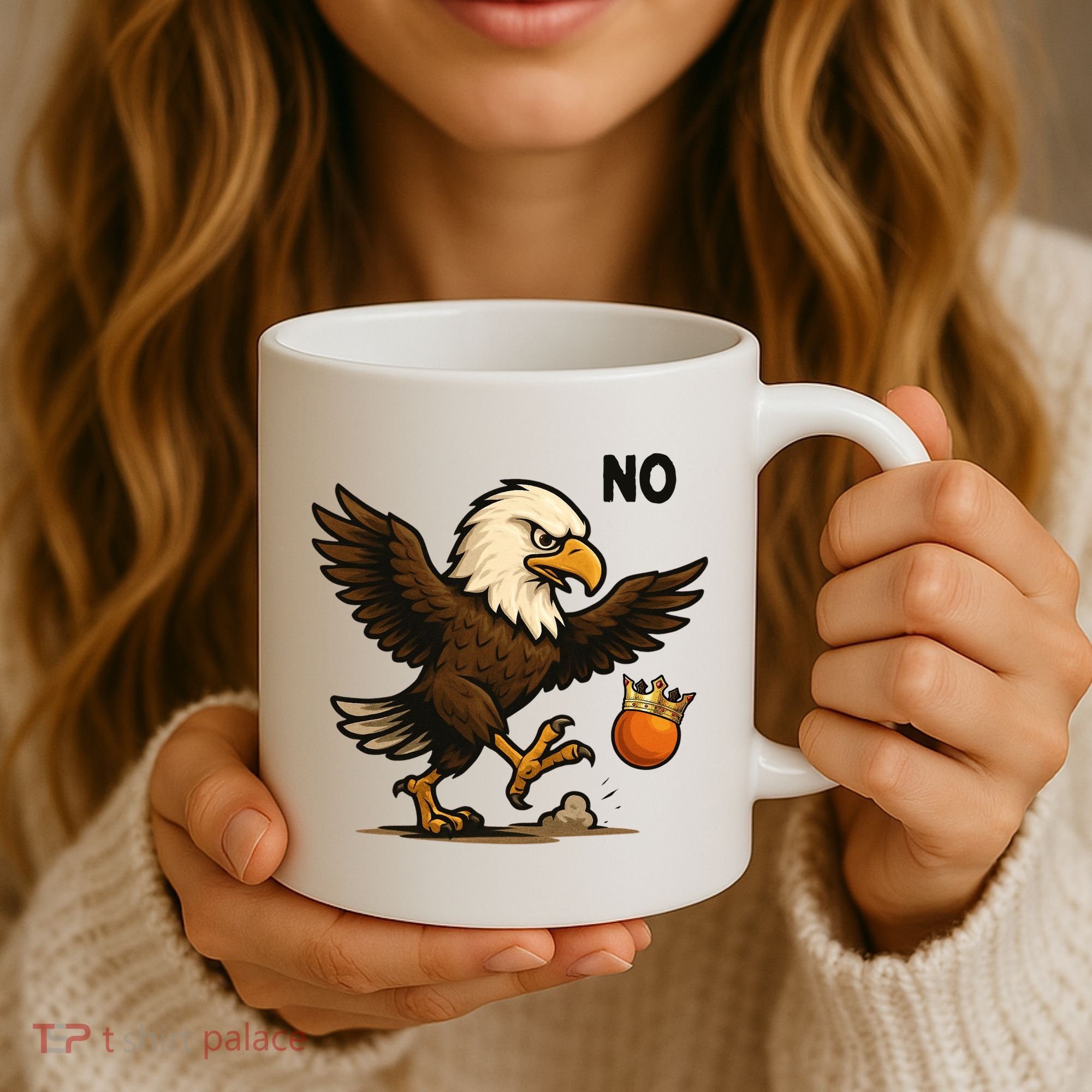 Funny No Kings In America Eagle Coffee Mug