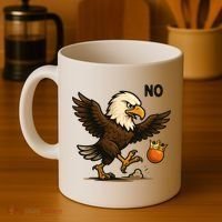 Funny No Kings In America Eagle Coffee Mug thumb 4