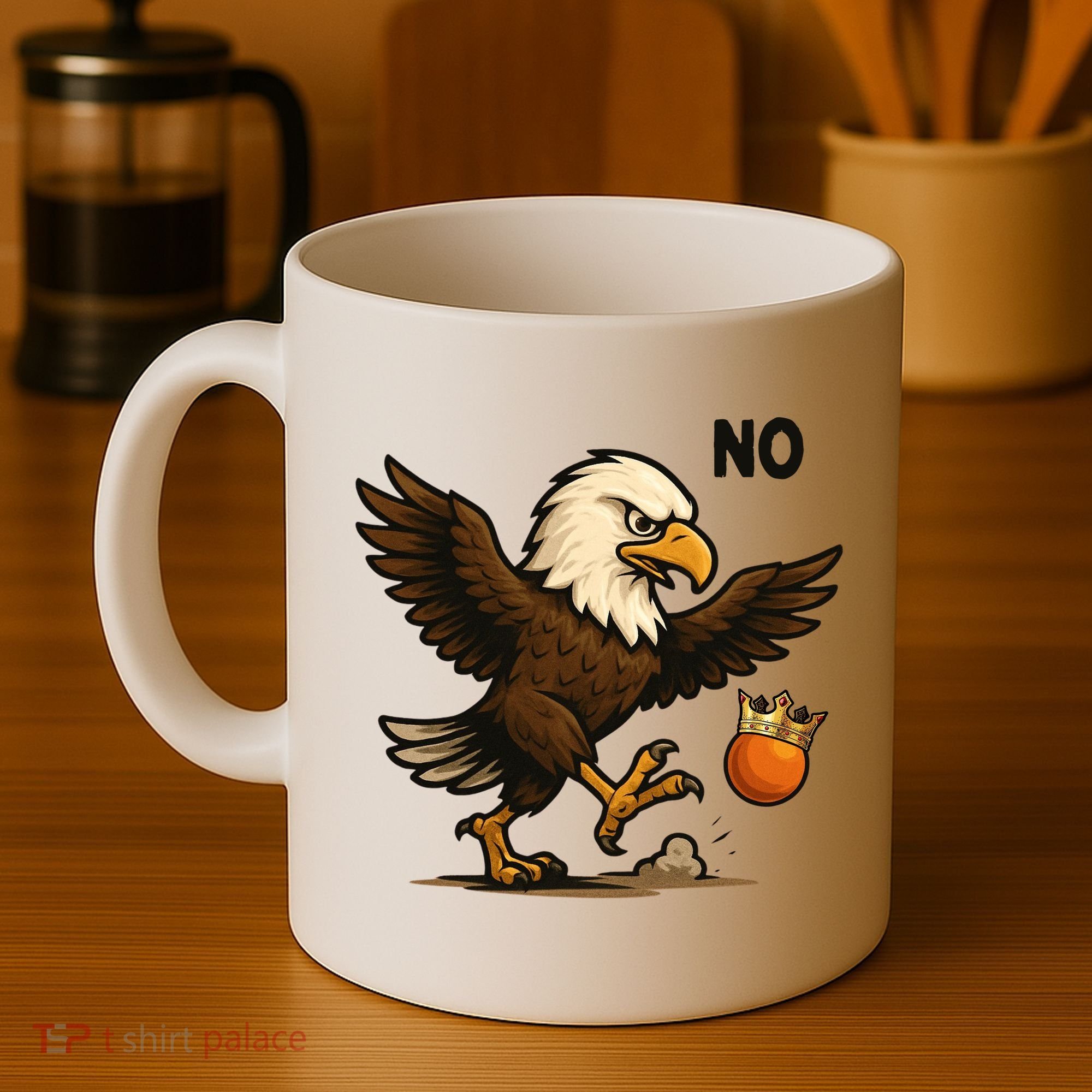 Funny No Kings In America Eagle Coffee Mug