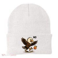 Funny No Kings In America Eagle Beanie thumb 0