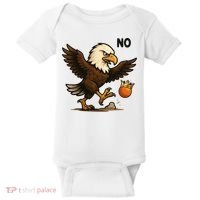 Funny No Kings In America Eagle Baby Bodysuit thumb 0