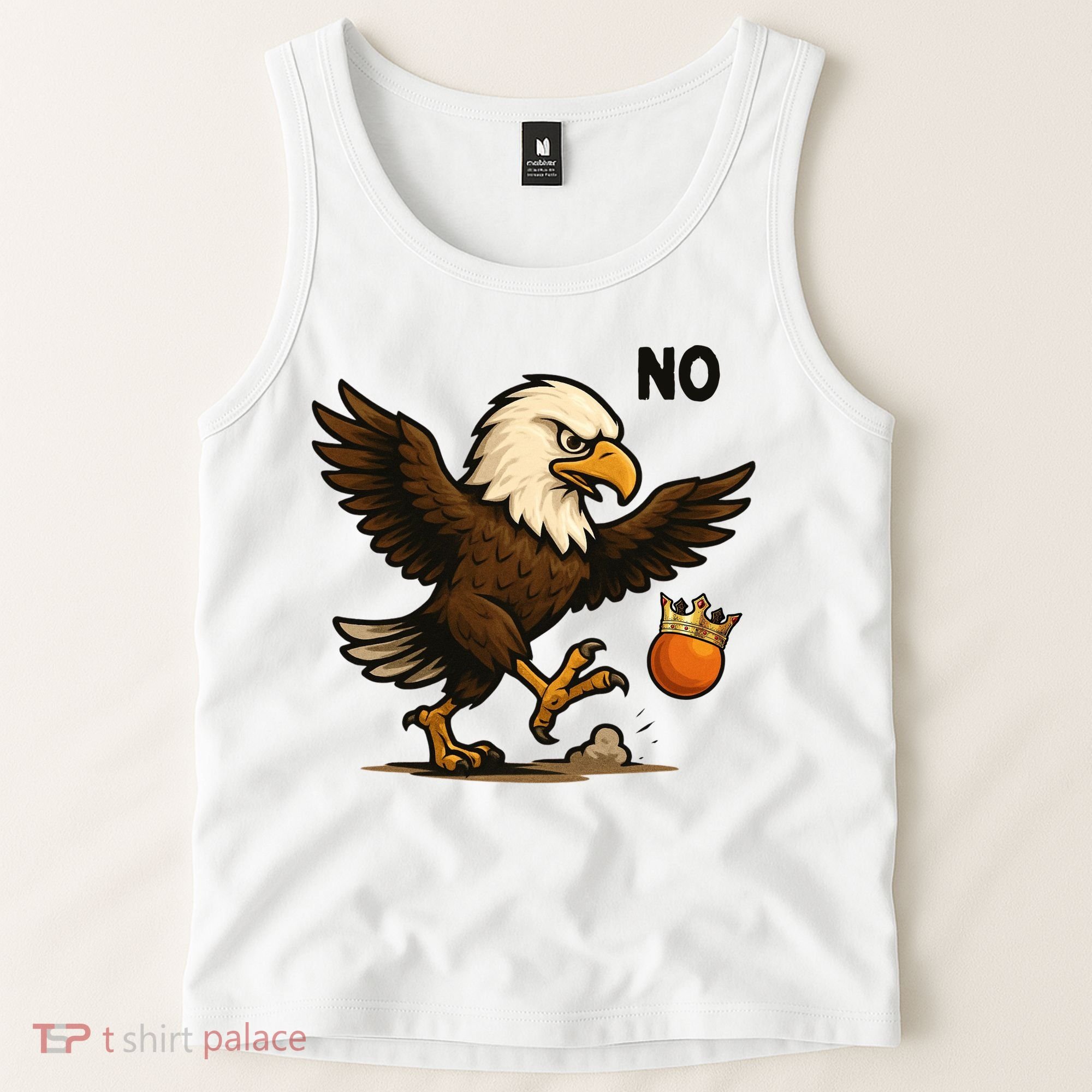 Funny No Kings In America Eagle Tank Top