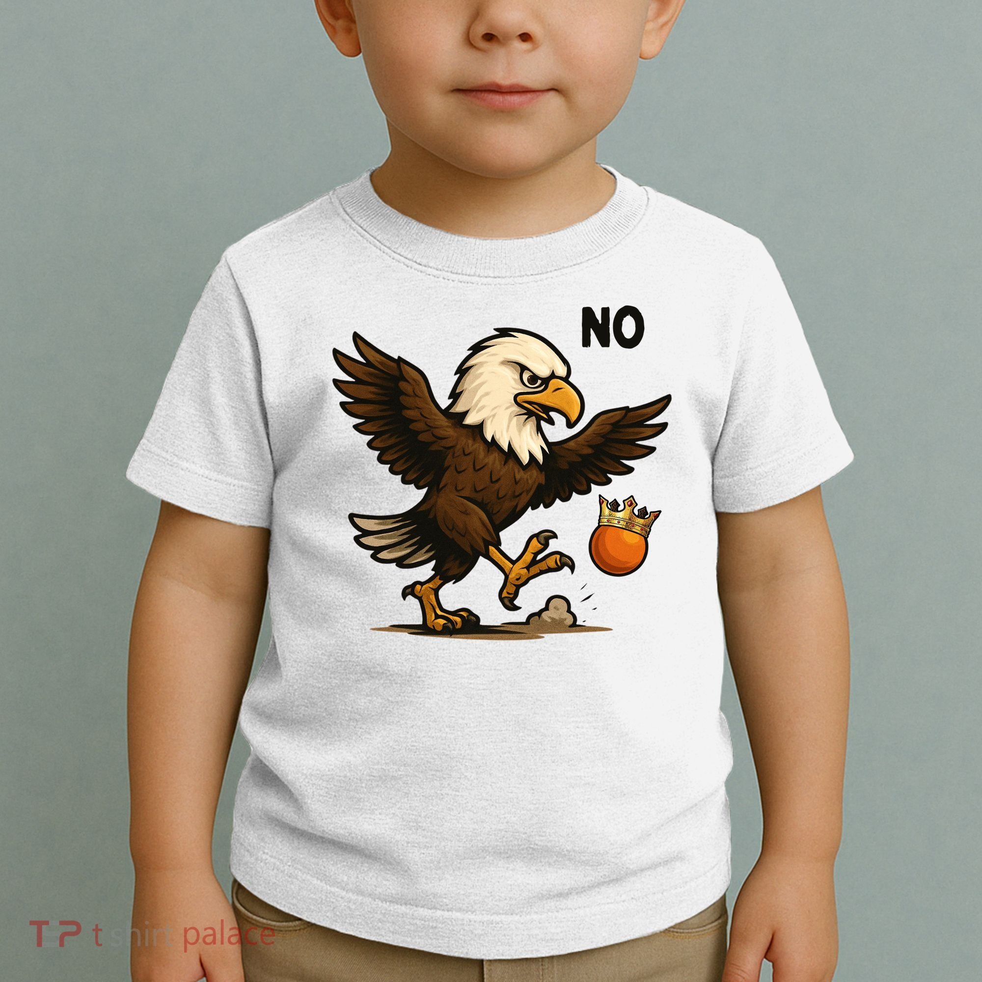 Funny No Kings In America Eagle Toddler T-Shirt