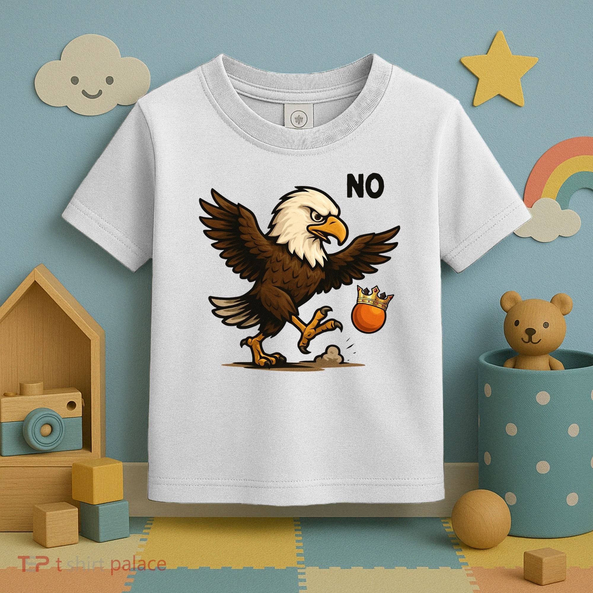 Funny No Kings In America Eagle Toddler T-Shirt