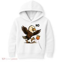 Funny No Kings In America Eagle Kids Hoodie thumb 0