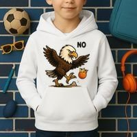 Funny No Kings In America Eagle Kids Hoodie thumb 2