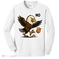 Funny No Kings In America Eagle Kids Long Sleeve Shirt thumb 0