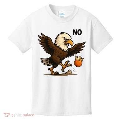 Funny No Kings In America Eagle Kids T-Shirt