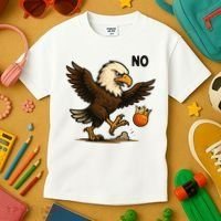 Funny No Kings In America Eagle Kids T-Shirt thumb 3