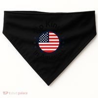 Funny No Kings In America Flag Protest Save Democracy USA-Made Doggie Bandana thumb 0