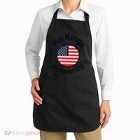 Funny No Kings In America Flag Protest Save Democracy Apron thumb 2