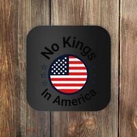 Funny No Kings In America Flag Protest Save Democracy Coaster thumb 0