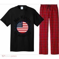 Funny No Kings In America Flag Protest Save Democracy Pajama Set thumb 0