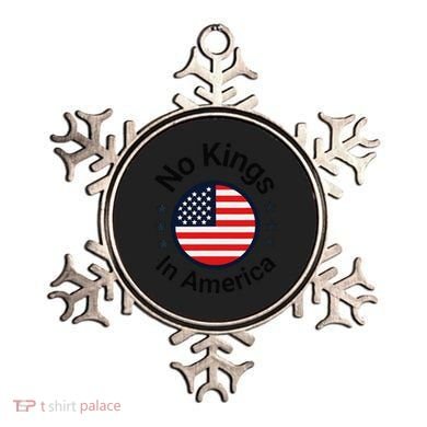 Funny No Kings In America Flag Protest Save Democracy Ornament