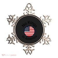 Funny No Kings In America Flag Protest Save Democracy Ornament thumb 0