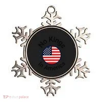 Funny No Kings In America Flag Protest Save Democracy Ornament thumb 0