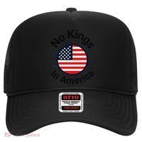 Funny No Kings In America Flag Protest Save Democracy Hat thumb 0