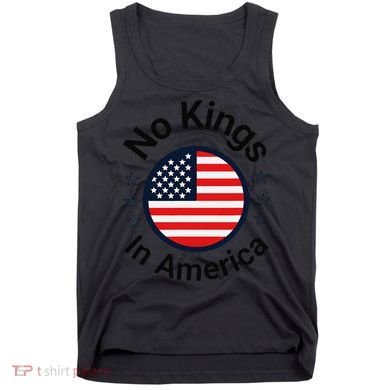 Funny No Kings In America Flag Protest Save Democracy Tank Top
