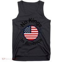 Funny No Kings In America Flag Protest Save Democracy Tank Top thumb 0