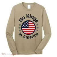 Funny No Kings In America Flag Protest Save Democracy Long Sleeve Shirt thumb 0