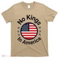 Funny No Kings In America Flag Protest Save Democracy T-Shirt thumb 0