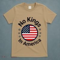 Funny No Kings In America Flag Protest Save Democracy T-Shirt thumb 5