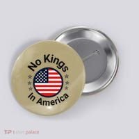 Funny No Kings In America Flag Protest Save Democracy Button thumb 0